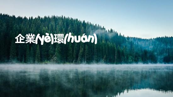 企業(yè)環(huán)保知識培訓(xùn)：環(huán)保實踐指南